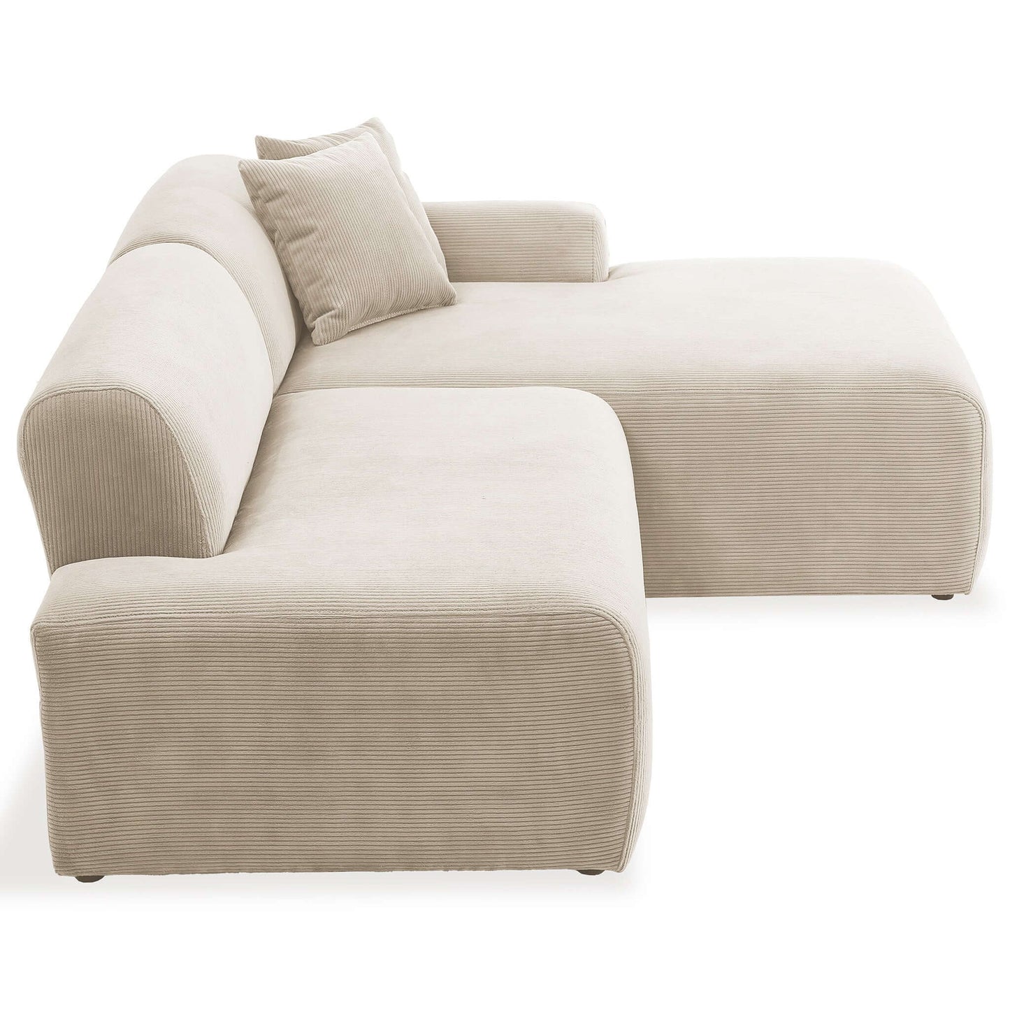 Doxtor Modern Symmetrical Right Sectional Velvet Sofa