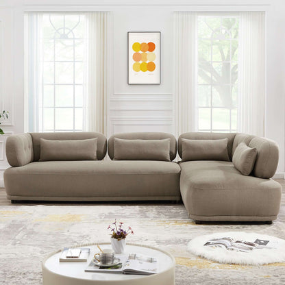 Maverick Modern L-Shaped Boucle Sectional