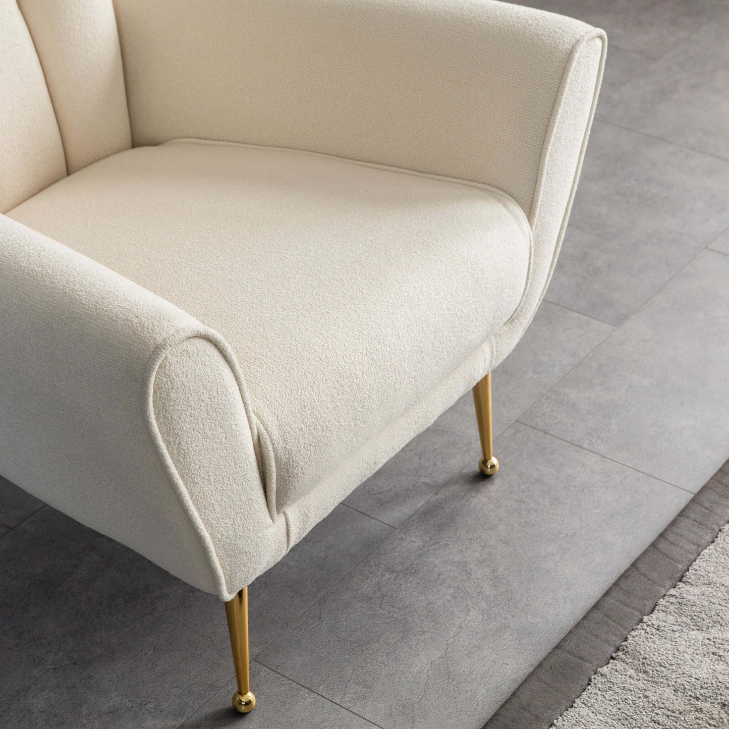 Gianna Modern Tufted French Boucle Armchair