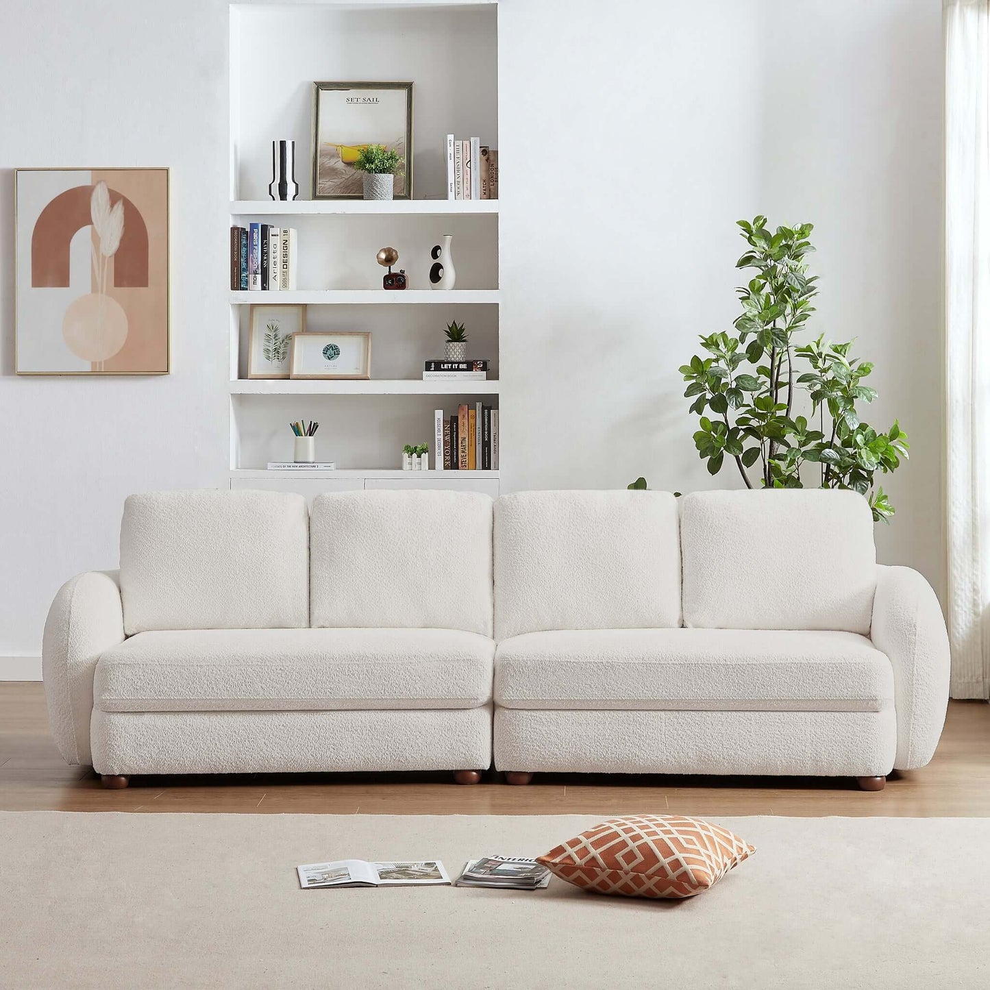 Paton Modern 114.5'' Boucle Fabric Sofa