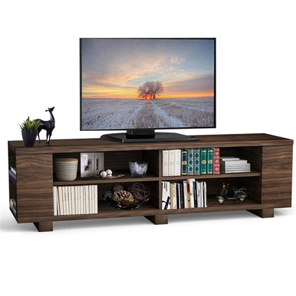 Modern Entertainment Center in Wood Finish - Holds up to 60-inch TV