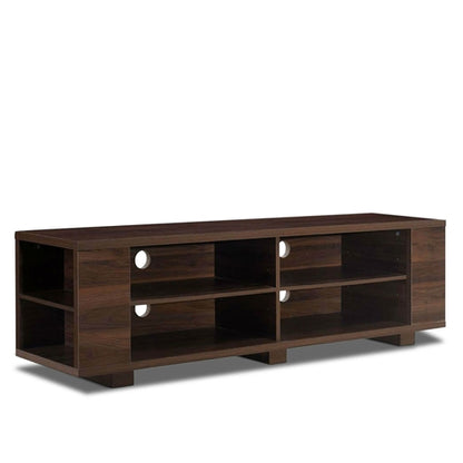 Modern Entertainment Center in Wood Finish - Holds up to 60-inch TV