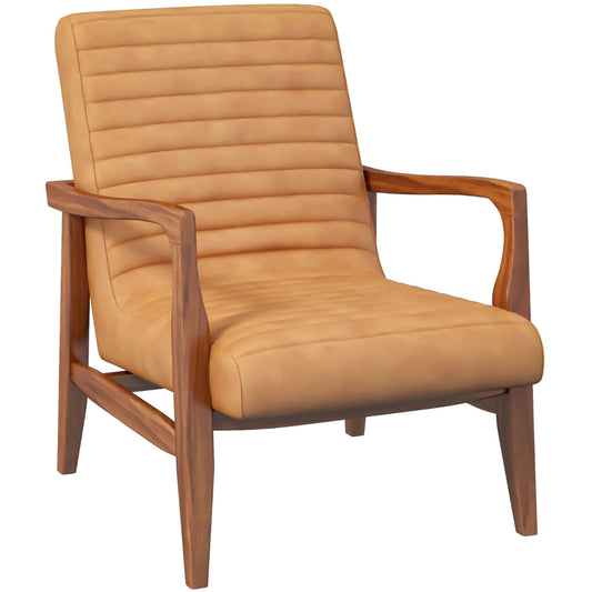 Micah Leather Lounge Chair -Tan Leather | Ashcroft Furniture | Houston TX | The Best Drop shipping Supplier in the USA