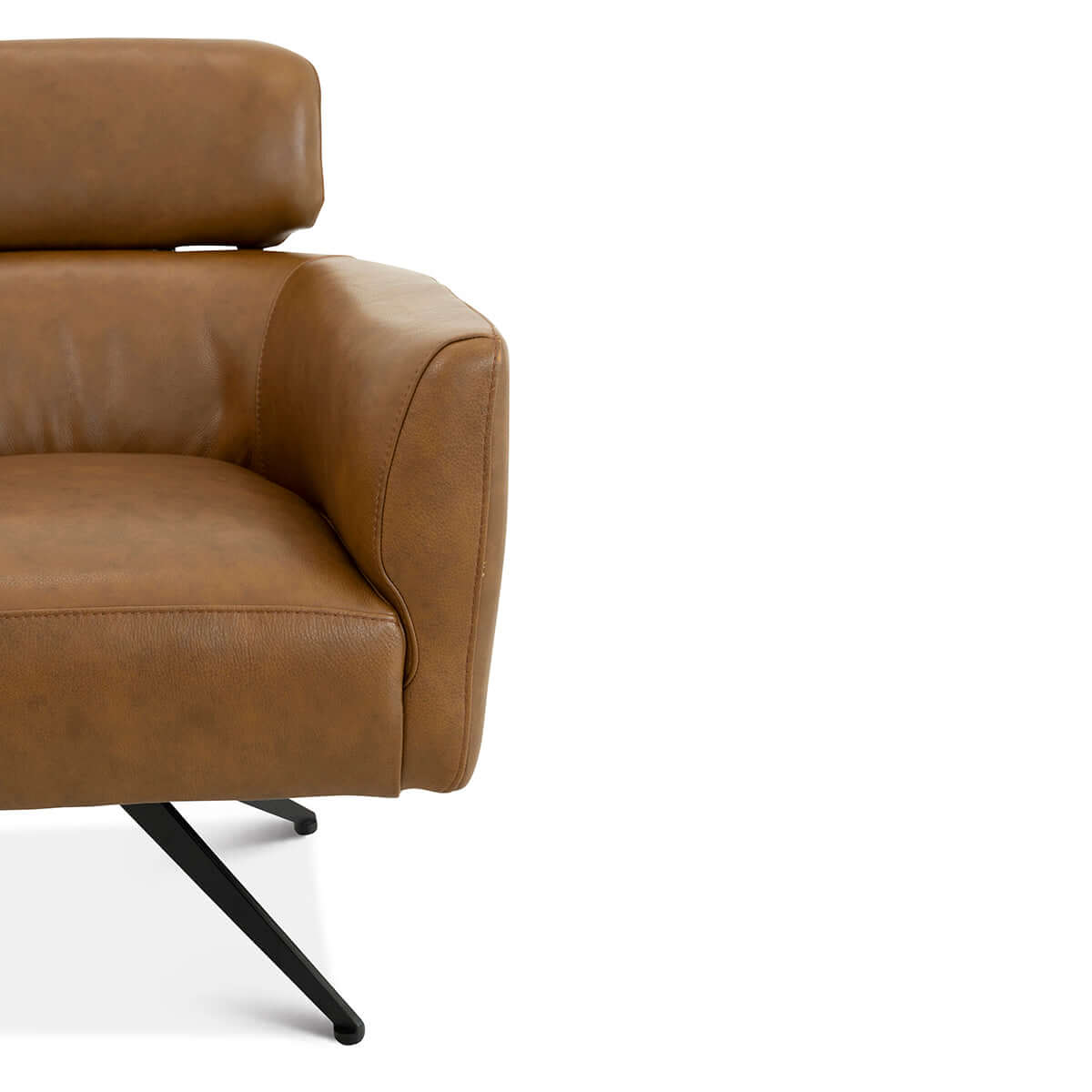 Camila Leather Lounge Chair (Tan) | Ashcroft Furniture | Houston TX | The Best Drop shipping Supplier in the USA