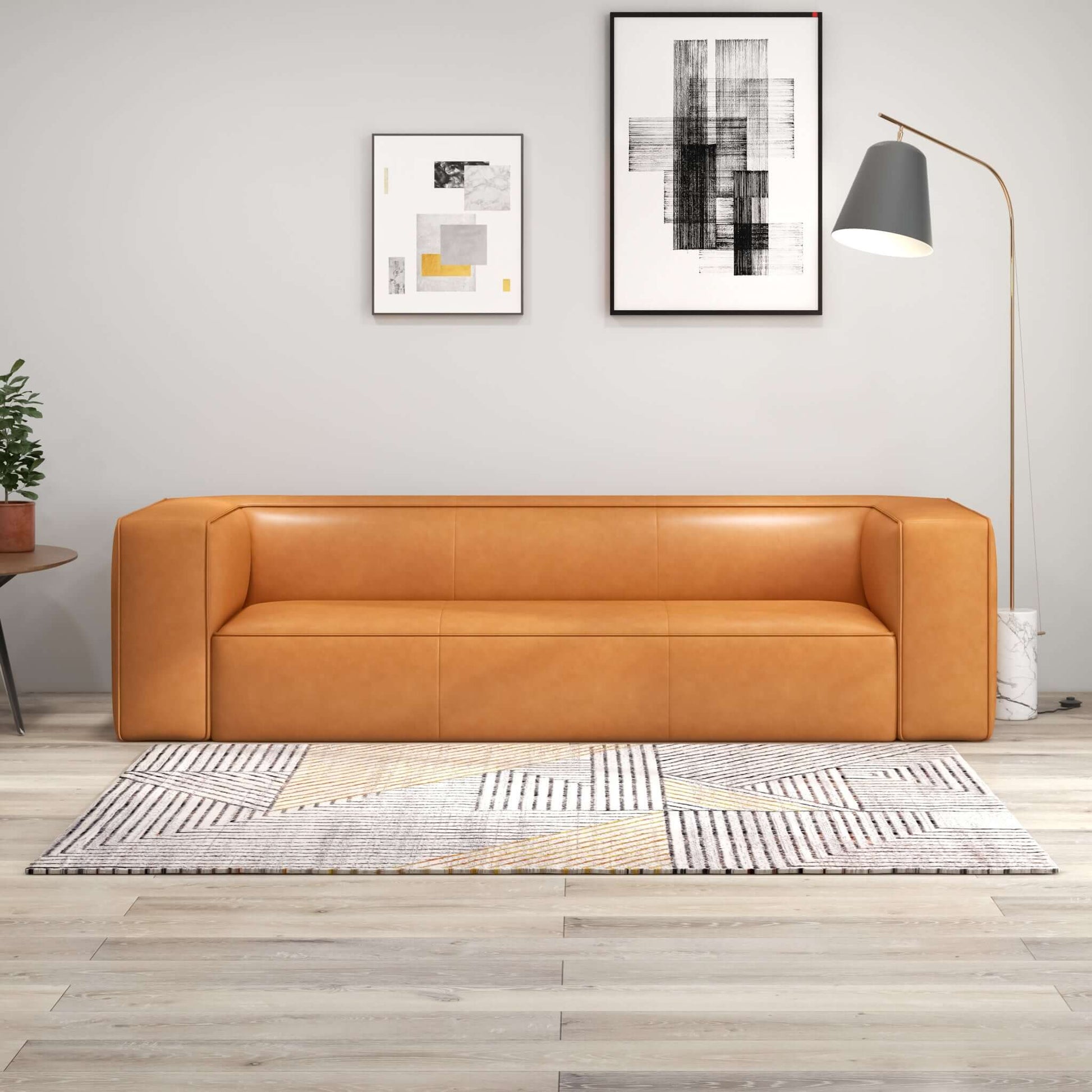 Emerson Leather Sofa (Tan) | Ashcroft Furniture | Houston TX | The Best Drop shipping Supplier in the USA