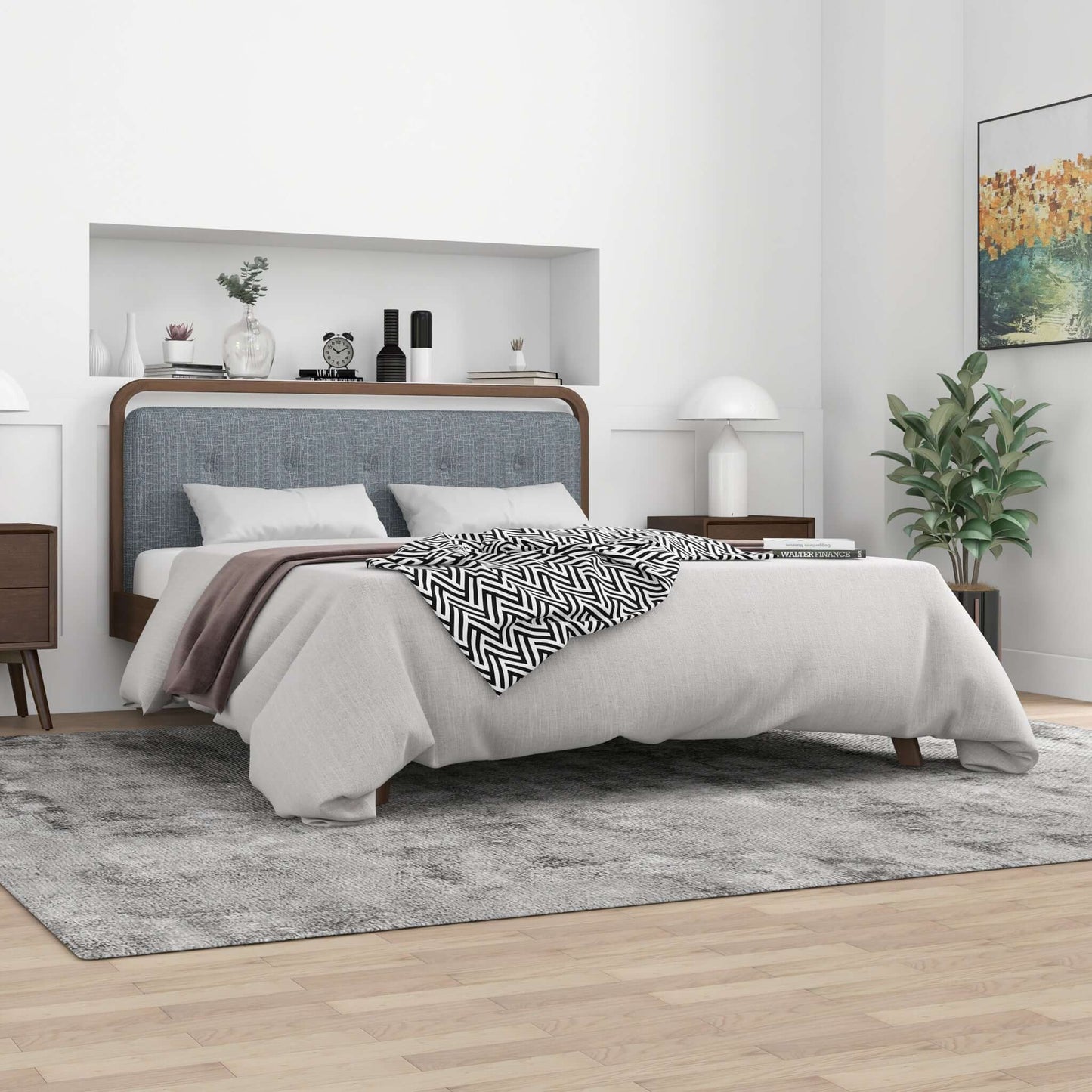 Modern Anthony Wood Queen Platform Bed | Ashcroft Furniture | Houston TX | The Best Drop shipping Supplier in the USA