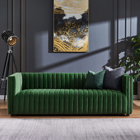 Dominic Sofa - Green Velvet | Ashcroft Furniture | Houston TX | The Best Drop shipping Supplier in the USA