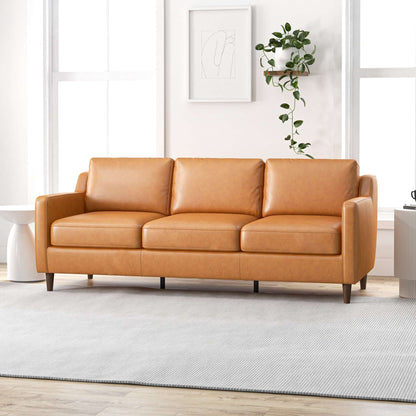 Cooper Mid century Modern Leather Sofa | Ashcroft Furniture | TX | The Best Drop shipping Supplier in the USA