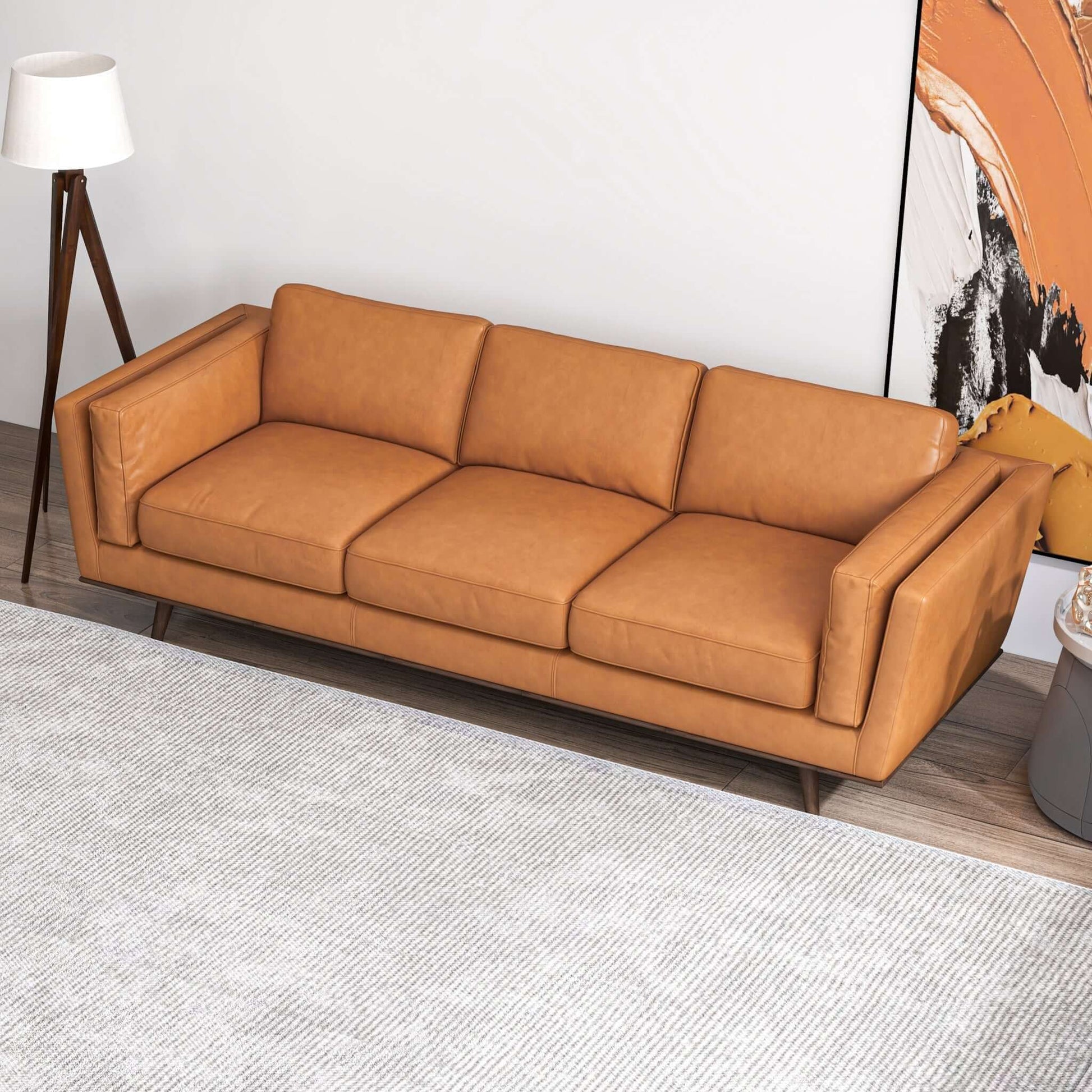 Chase Leather Sofa - Tan Leather | Ashcroft Furniture | Houston TX | The Best Drop shipping Supplier in the USA