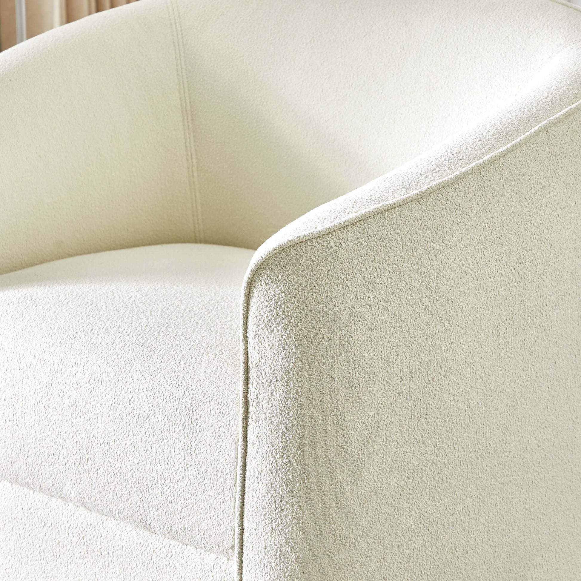 Elise Cream Boucle Swivel Chair | Ashcroft Furniture | Houston TX | The Best Drop shipping Supplier in the USA