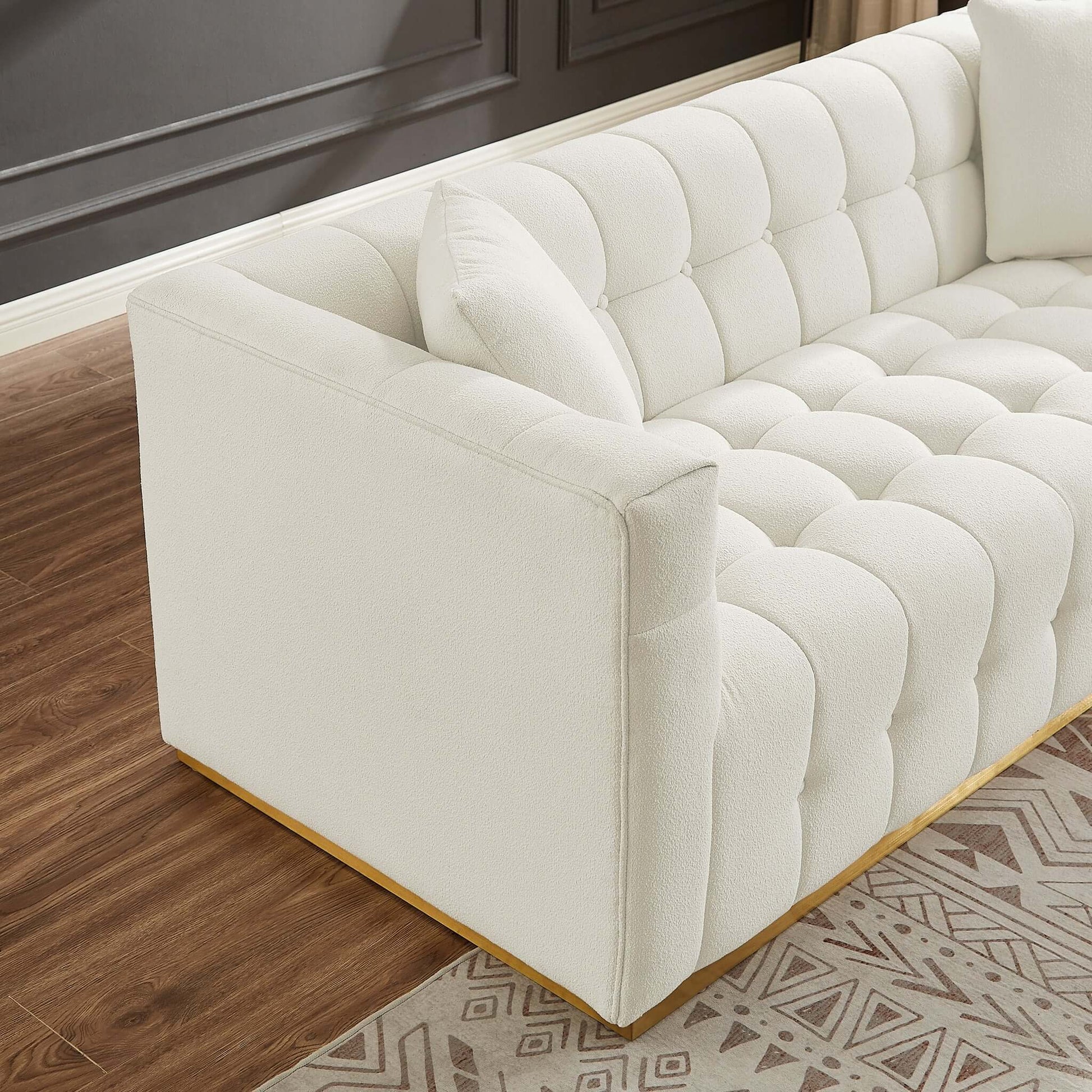 Eleanor Sofa - Beige Boucle Couch | Ashcroft Furniture | Houston TX | The Best Drop shipping Supplier in the USA