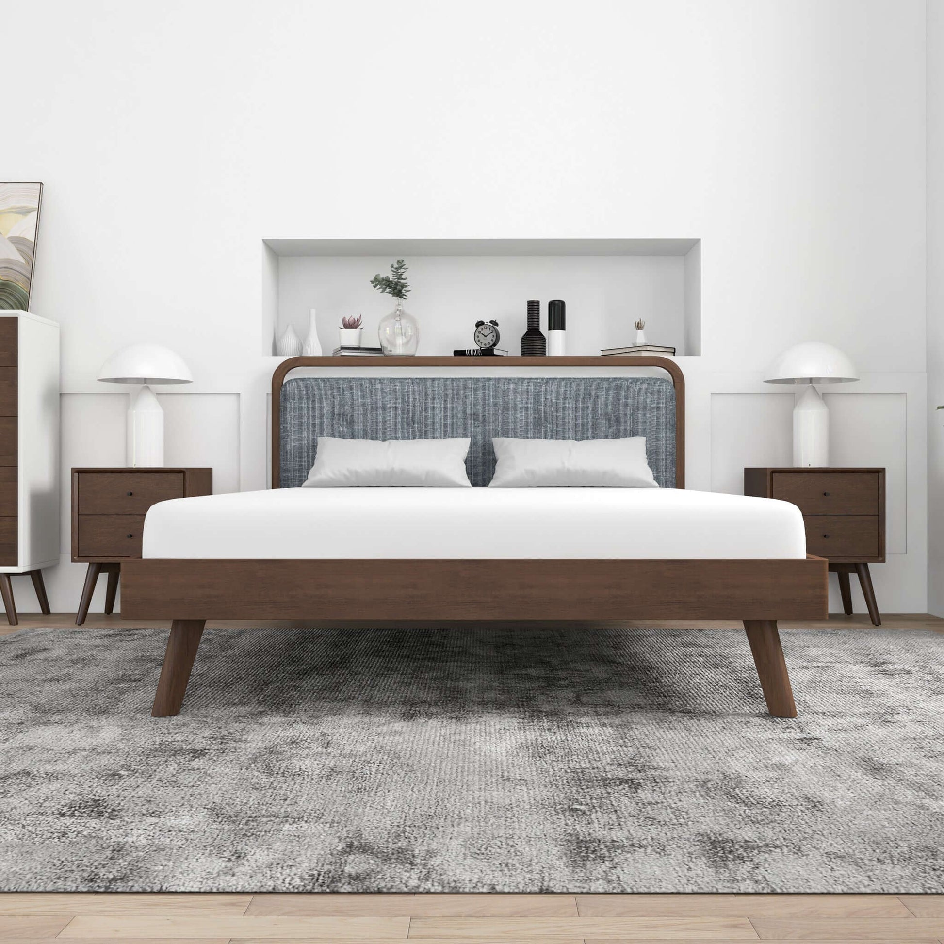 Modern Anthony Wood Queen Platform Bed | Ashcroft Furniture | Houston TX | The Best Drop shipping Supplier in the USA